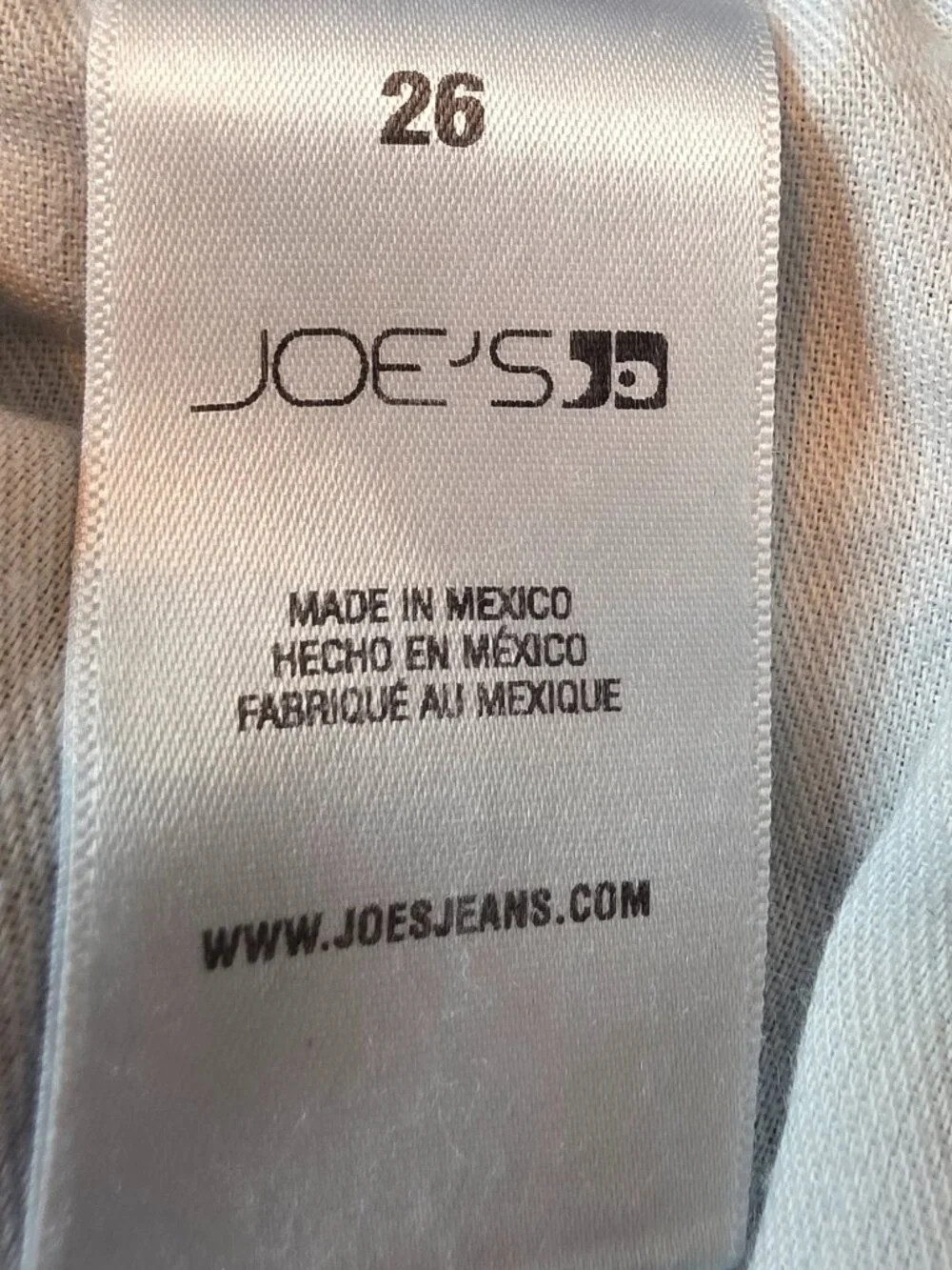 Joe's Jeans Mid-Rise, Unhemmed, Skinny Denim Women's Jeans, Size 26